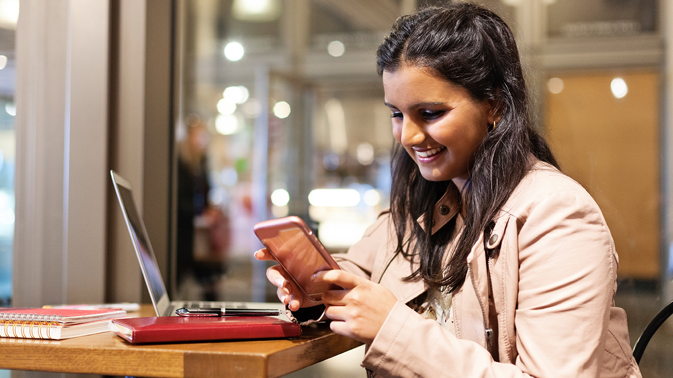 Person using a phone