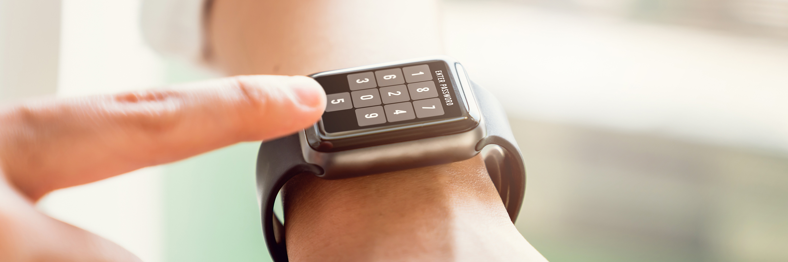 smart watch with pin lock present