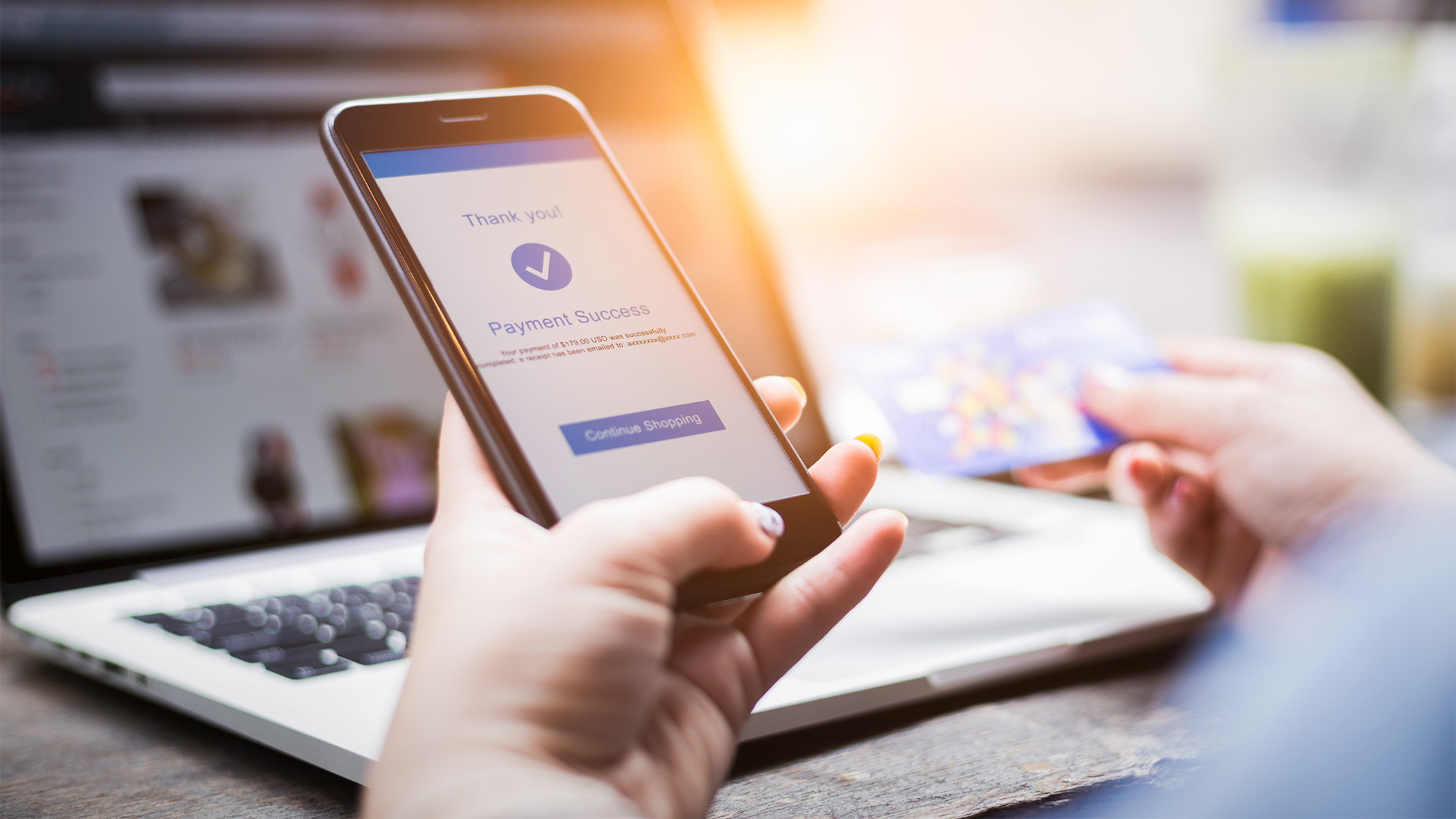 Person making a funds transfer