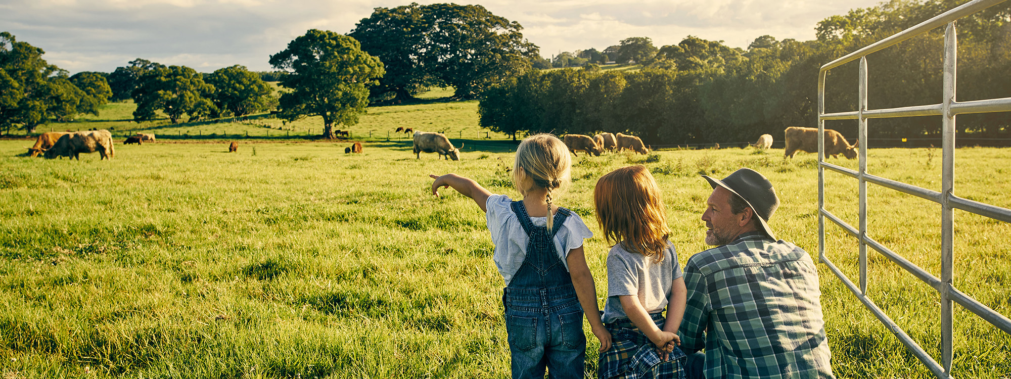 Man with two children outdoors - Twitter Basics Course