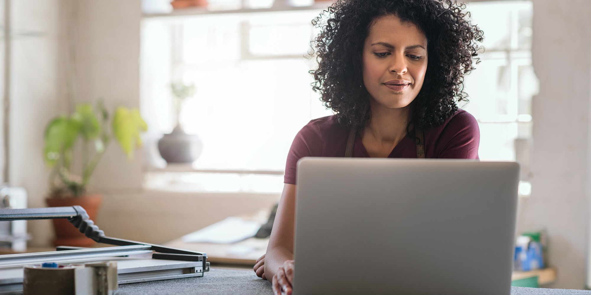 Person at a laptop