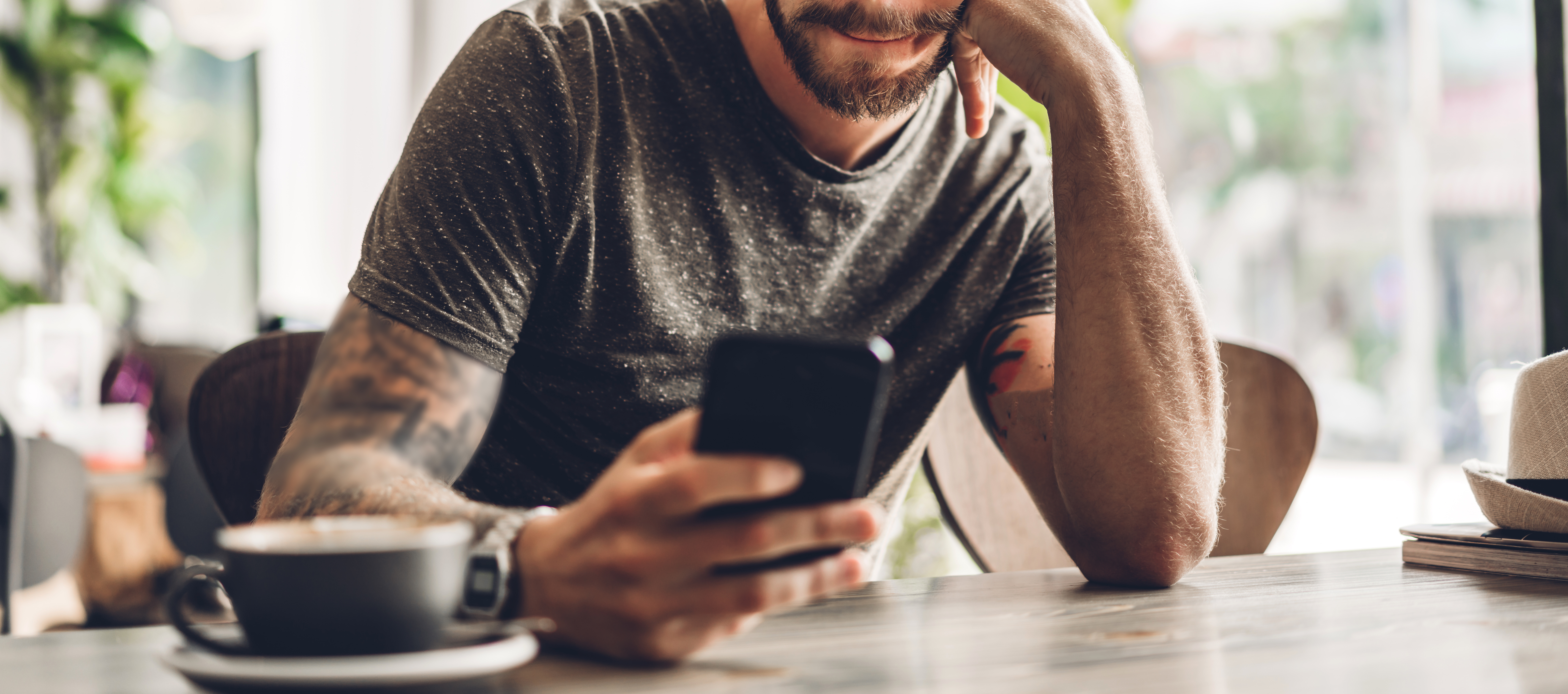 Person using a mobile phone
