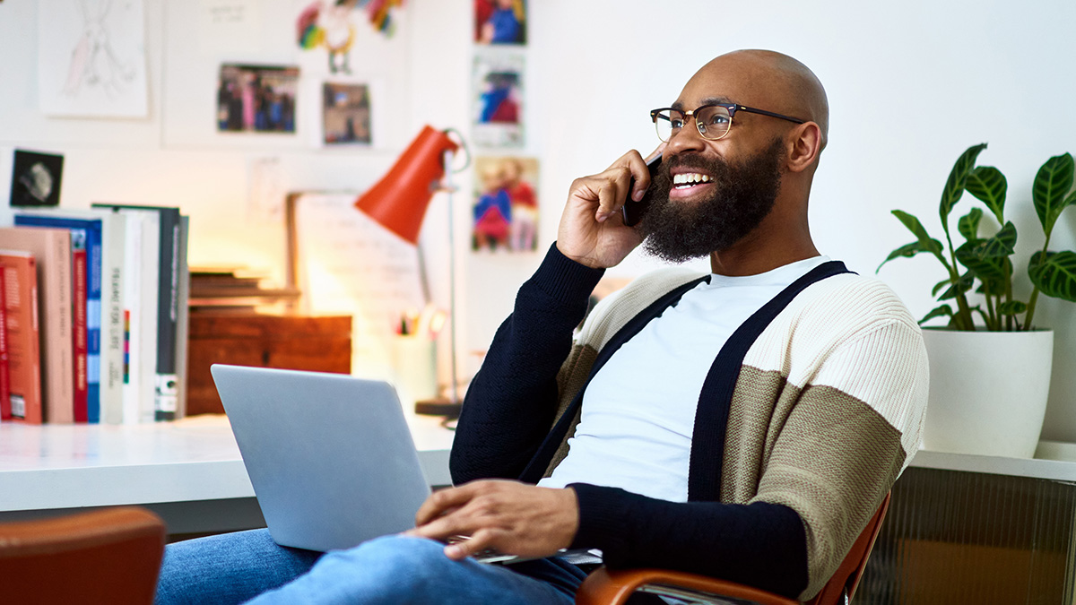 Person using a laptop